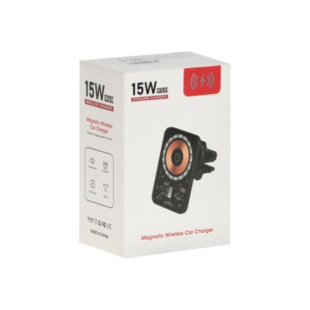 A car holder with a wireless charging i13, 15 watts, Type-C, 2 A, 1 m, magsafe, black-7