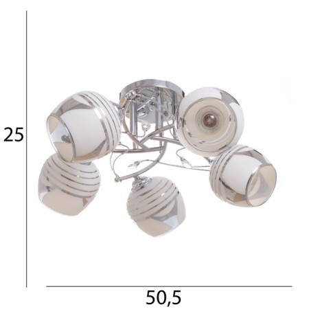 Buffy chandelier 5x40W E27 Chrome Model: 2751100-4