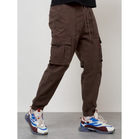 Cargo jeans men, size 52, brown color-2