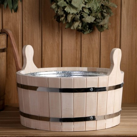 Gang of linden, 13 liters, round, galvanized insert, "Dobroparov"-2