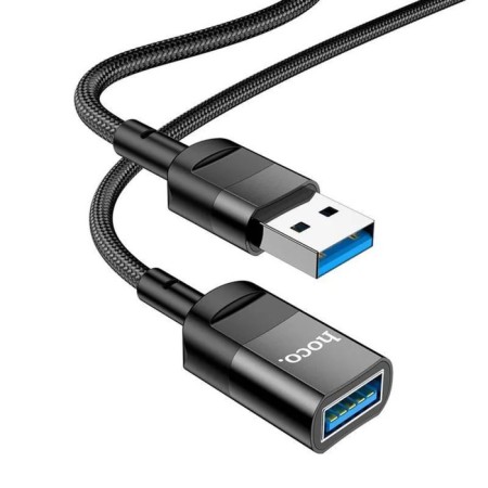 Hoco U107, USB-USB, USB3.0, 1.2 meters, black cable