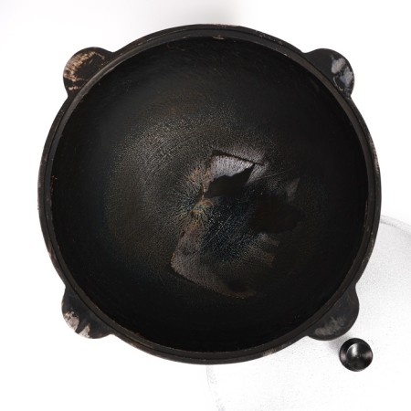 Cast iron cauldron, 16 l, flat bottom, aluminum cover-3