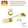 The handle "fork" Cappio RSC002, m/o 76 mm, color gold