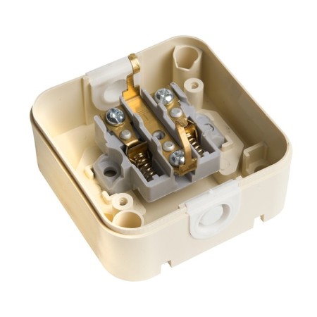 1-seater socket with grounding contact, with a lid, 250V, 16A, IP44, PST16-21-44 (Ra 16-21 1022741-4