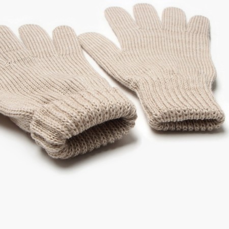 Female gloves, beige color, size 18-2