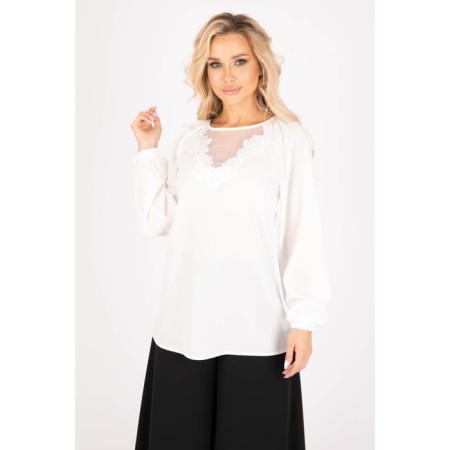Female blouse, size 42, white color-5