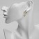 Earrings with rhinestones Xuping Classic pin, white color in gold