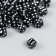Beads for creativity Plastic "Black Playing Cube" White Points set 20g 0.8x0.8x0.8 cm 78118
