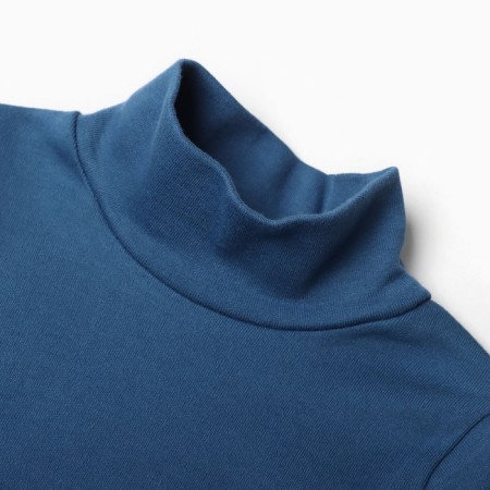 Turtleneck for a boy, jeans color, height 98 cm-1