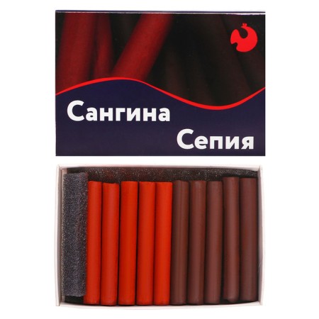 Sangin/Sepia, set 10 pieces, (length55 ± 1 mm; diameter 8 mm ± 1 mm), in a cardboard box-1