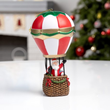 LED figure "Ball with Santa Claus" 8 × 8 × 16 cm, polystone, batteries LR44x2, glow warm white-1