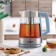 Electric kettle KitFort KT-6617, glass, 1.7 l, 2200 watts, blue