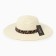 Women's hat with a leopard strap minku Milk color, river 58