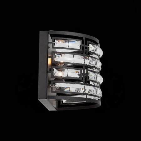 Sconces st. SL665.401.02. Chiarezza. 2x40 watts, E14, 27.5x19.2 cm, black color-3