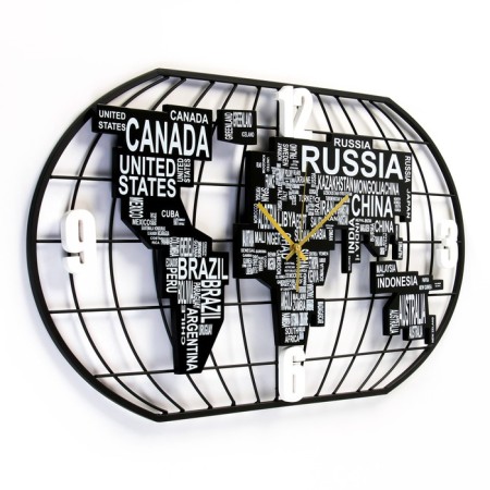Watching clock, series: interior, "Map of the World", smooth move, 40 x 78 cm-1