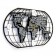 Watching clock, series: interior, "Map of the World", smooth move, 40 x 78 cm