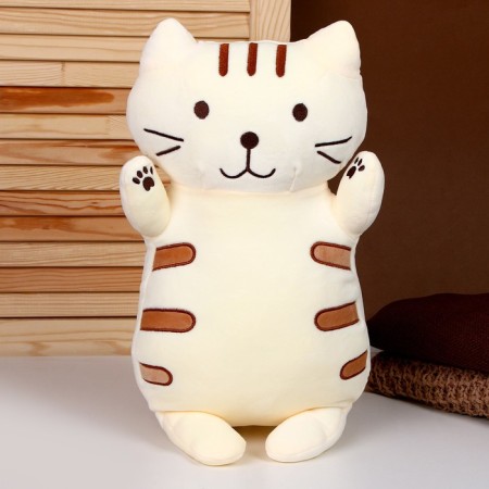 Soft toy "cat", 45 cm, beige color
