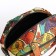 Road bag with lightning, external pocket, long belt, beige color/multi -colored