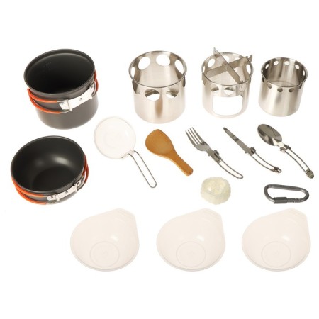 Set of tourist dishes Maclay: 2 pots, devices, stove-pan, carbine, 3 bowls-8
