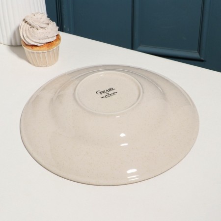 Deep plate "Pearl", d = 27 cm, 400 ml, beige, porcelain-2