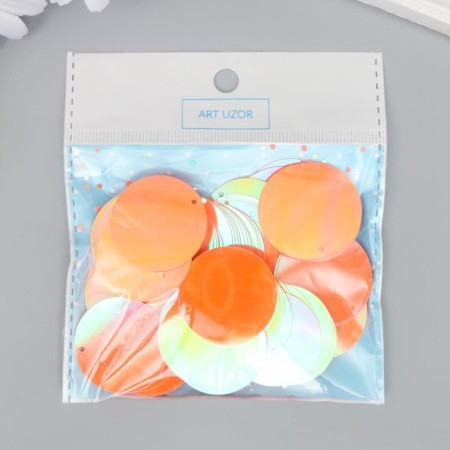 Sequins "circle" coral set 30 g d = 3 cm-2