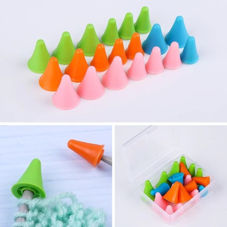 A set of stitches for knitting needles, d = 1.8 / 1.3 cm, 12 pcs, color colorful-1