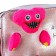 Children's bag with a zipper, 6x11x13 cm, adjustable belt, pink mix
