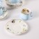 Ceramic coffee coffee siren, 12 items: 6 cups 100 ml, 6 saucers d = 12 cm, blue color