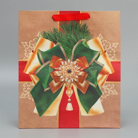 Craft vertical “New Year gift”, m 26 x 30 x 9 cm, New Year-4