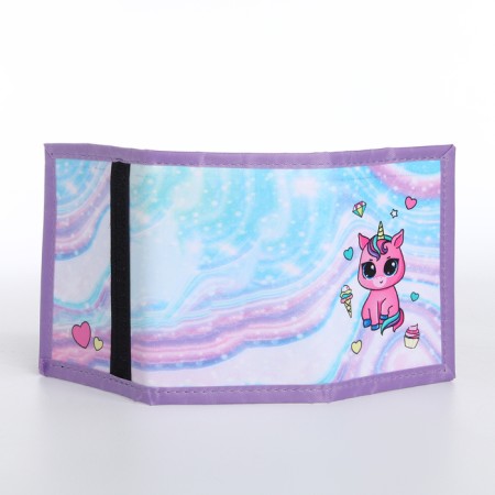 Gift set for the girl "Unicorn", wallet, notebook, handle-3