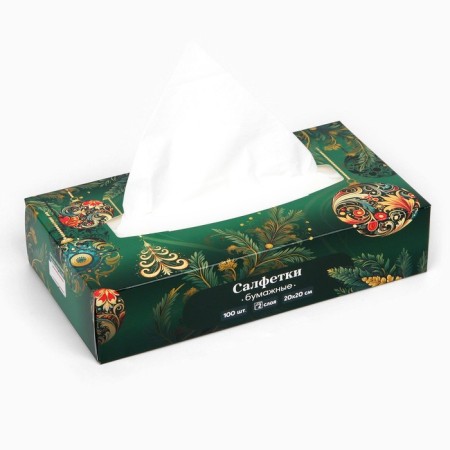 New Year's wipes Paper in the box “New Year! Winter fairy tale ", 100 pcs, two -layer-4