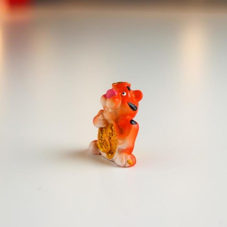 Souvenir Polystone "Tiger Stead with Golden Coin" MIX 3x1.5x2.7 cm-3