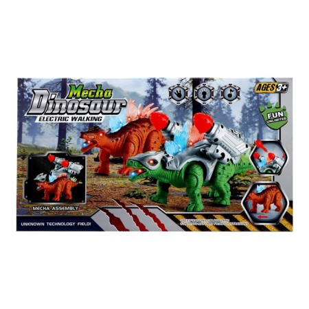 Dinosaur "Dino-Win", works from batteries, shoots with rockets, light and sound, color mix-9
