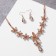 Set 2 objects: earrings, necklace "magnificent eyelids" flowers, color gold, 42 cm