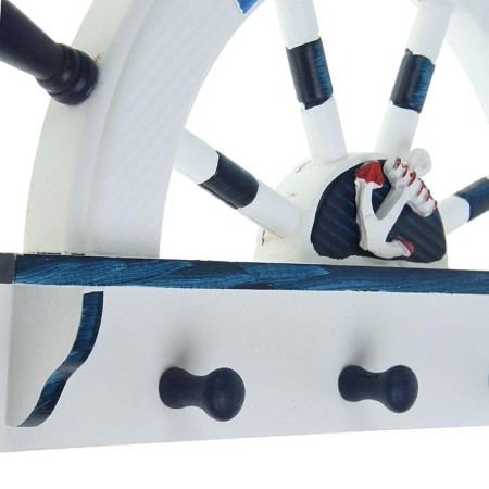 Interior hanger "helm", 3 hooks, white-blue, 45 x 28 x 5 cm-6