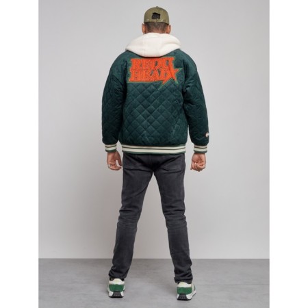 Male bomber, size 48, dark green color-3