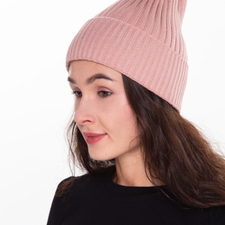 Female Winter hat, Powder color, size 52-56-2