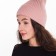 Female Winter hat, Powder color, size 52-56