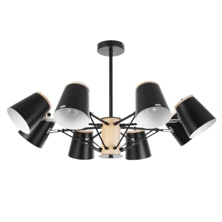 Chandelier "Irvina" 8he27 40W black 85x85x50cm