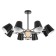 Chandelier "Irvina" 8he27 40W black 85x85x50cm