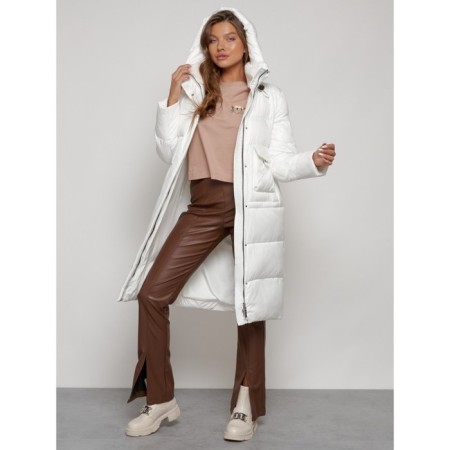 Coat insulated winter female, size 48, white color-24