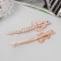 Invisible hair "Gloria" (set 2 pcs) butterfly, 6 cm, pink gold