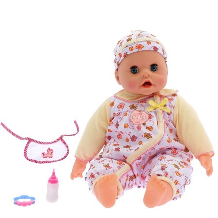 Interactive navel "Baby", 4 functions, sound, tongue moves, teeth grow, yellow color-7