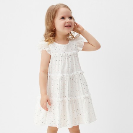 Платье для девочки MINAKU, цвет белый, рост 128 см-3