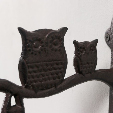 Bell souvenir cast iron "Owl with a hood on the branch" 20x10.5x17 cm-2