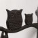 Bell souvenir cast iron "Owl with a hood on the branch" 20x10.5x17 cm