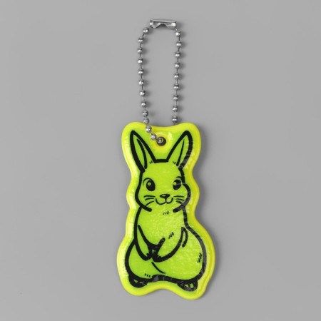 The reflective element "Rabbit", bilateral, 3.2 × 5.9 cm, color mix-2