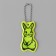 The reflective element "Rabbit", bilateral, 3.2 × 5.9 cm, color mix