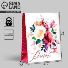 Gift laminated package, packaging, Pressent, S 12 x 15 x 5.5 cm