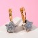 Earrings Assorted "Stars" sparkles, color silver in gold